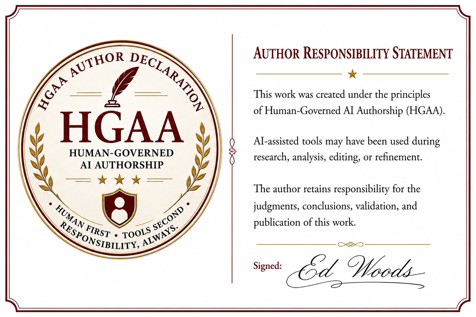 Seal With Declaration