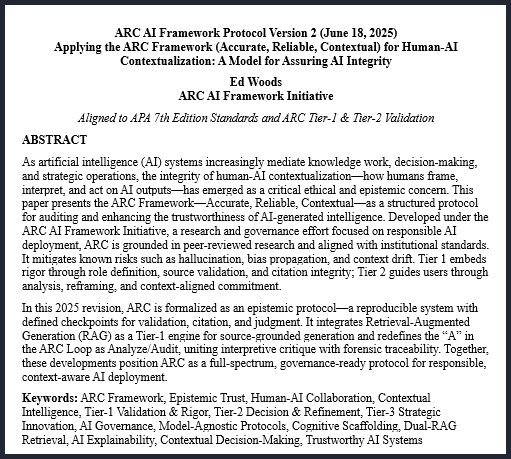 Applying the ARC Framework (Accurate, Reliable, Contextual) for Human-AI Contextualization